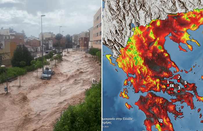 Orages diluviens en Espagne, chaleur record en Asie... l'actualité météo dans le monde