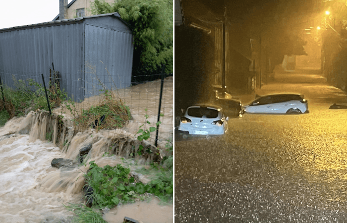 Nombreux orages diluviens et inondations en France du 30 juillet au 1er août